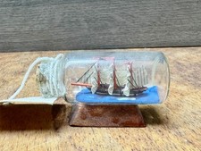 VINTAGE MINIATURE SHIP IN A BOTTLE COLLECTIBLE ORNAMENT BY GIFTWORKS