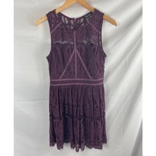 Lily Rose Girl's Lace Sleeveless Purple Dress M