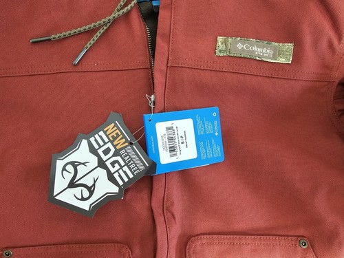 Columbia PHG Real Tree Roughtail Hooded Work Jacket Red Rust Men’s Small NWT - Picture 6 of 8