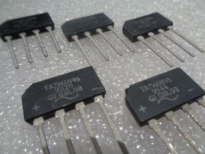 GBL08 Brückengleichrichter, einphasig, 4A 800V, 4-Pin UK LAGER x5 Stück