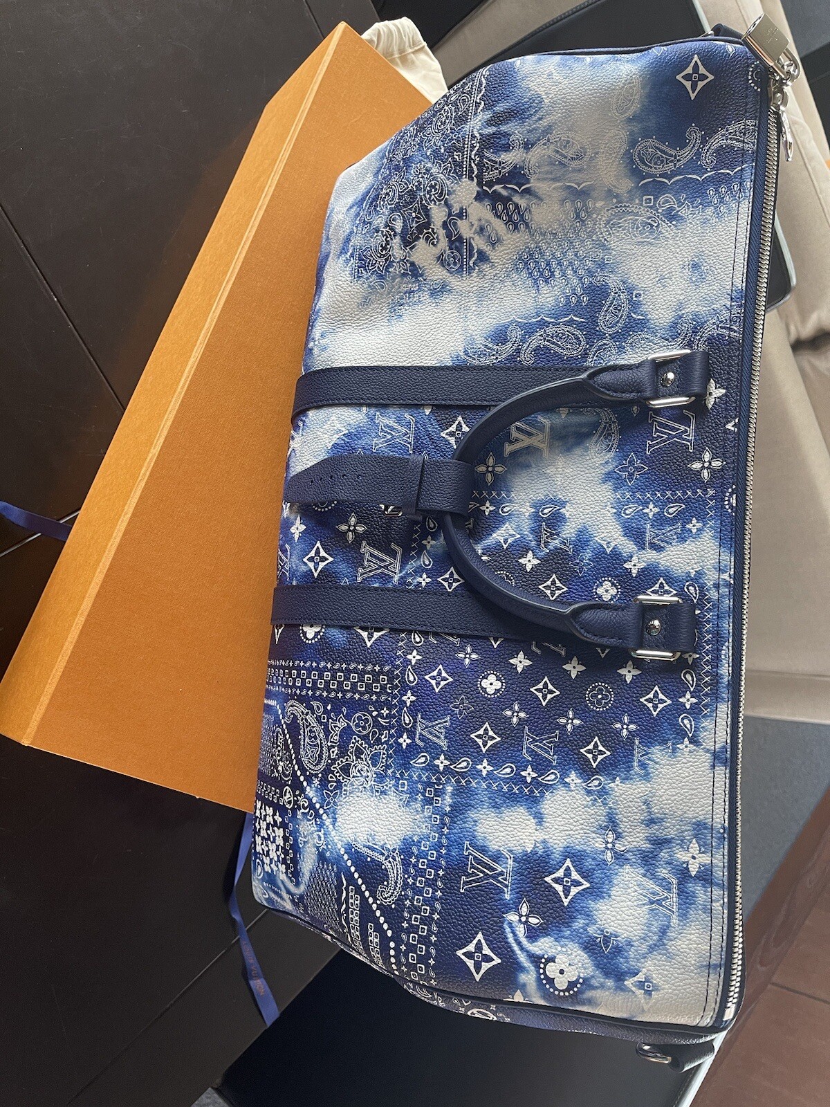 Louis Vuitton Ltd Edition Keepall Bandouliere 50 Blue- Sold Out Everywhere! image 7
