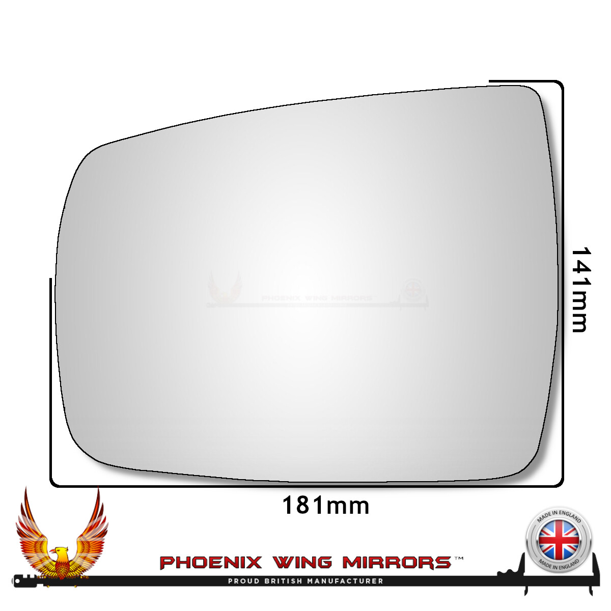 Left Hand Passenger Side Kia Sorento Mk2 2009-2014 Convex Door Wing Mirror Glass