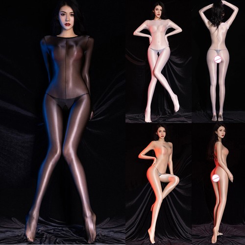 Damen 1D NYLON Glänzend Ganzkörper Strumpfhose Transparente Bodystocking Catsu H - Bild 14 von 17