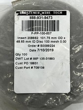 Dorstener Wire Tech 101.75 mm OD x 48.65 mm ID Disc Mesh (Qty-100) IMP 135-31883
