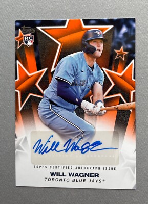 2025 Topps Baseball Will Wagner Orange Baseball Stars Auto #'d /25