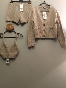 zara cotton linen cardigan