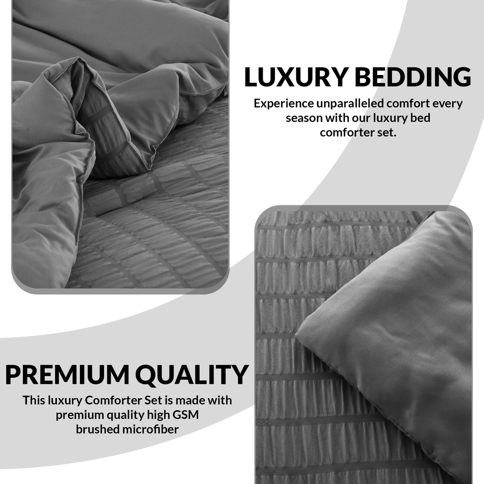 10 Piece Comforter Set Bed in a Bag All Season Reversible Bedding