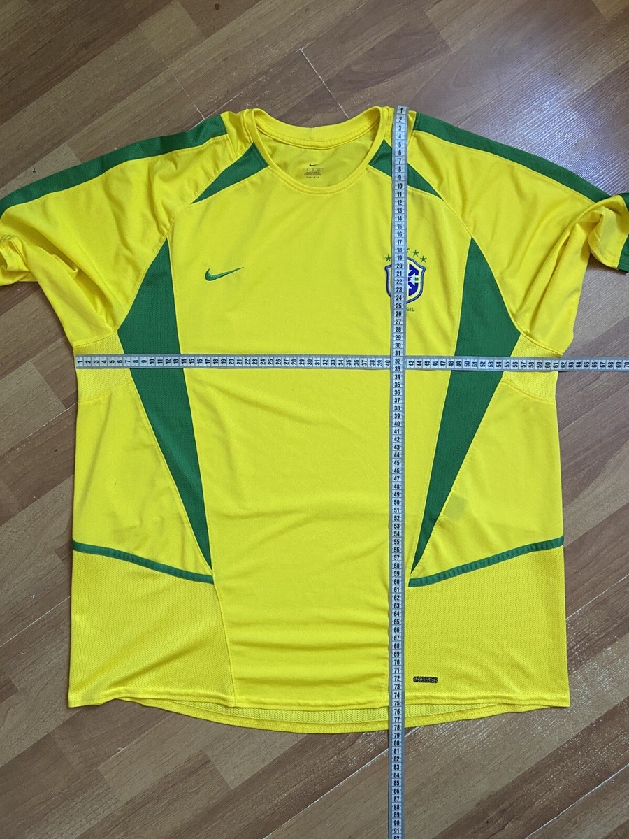 BRAZIL 2002 2004 HOME FOOTBALL SHIRT SOCCER JERSEY NIKE sz XL MEN