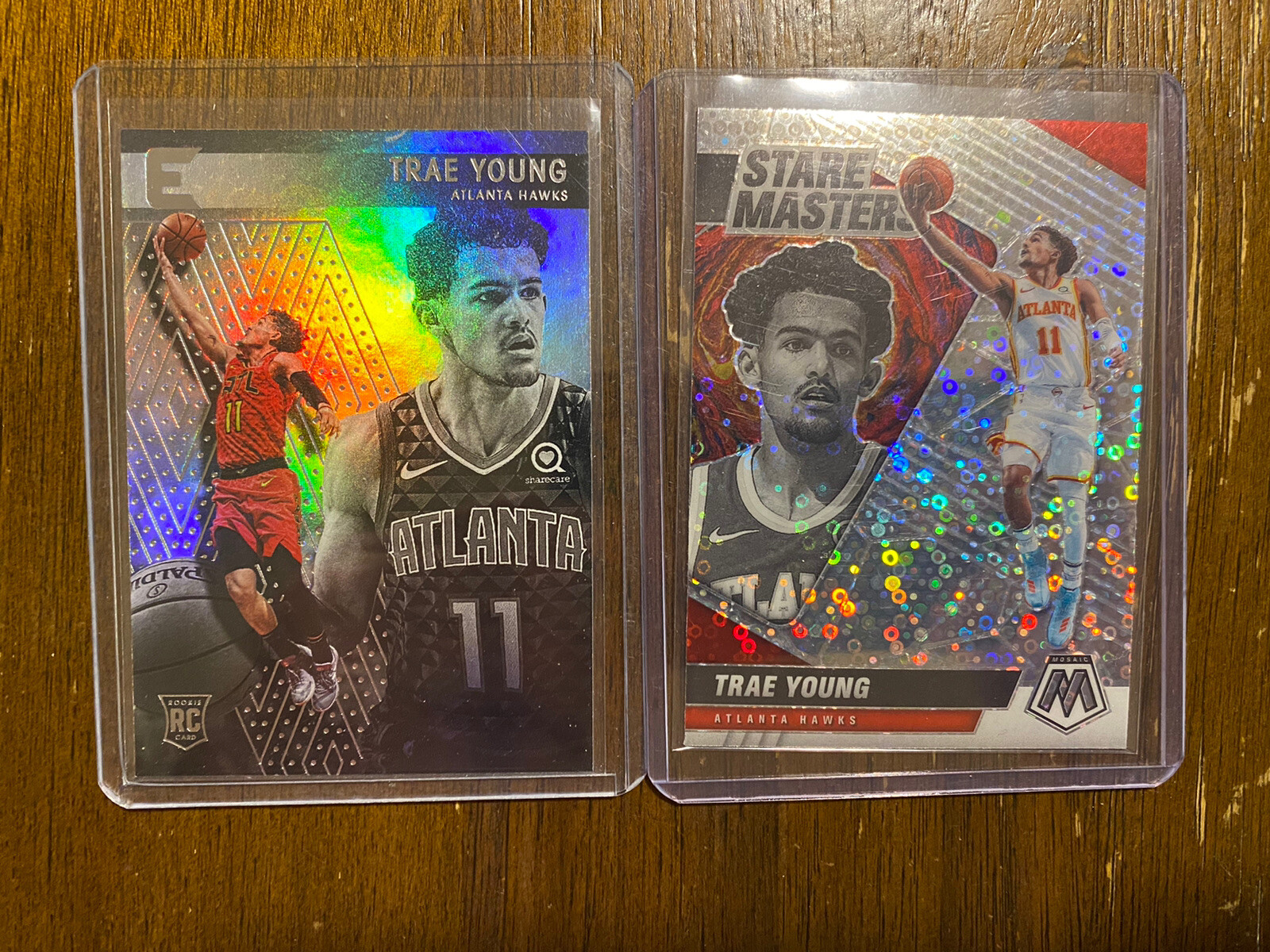 2018-19 Panini Chronicles Essentials Trae Young Rookie Mosaic Fast Break Disco
