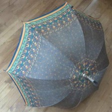 Ombrelle parapluie ancien à motifs enfants diamètre 82 cm