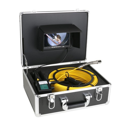 Videocamera ispezione tubi fognari monitor DVR 7" tubazioni endoscopio industriale - Foto 16 di 20