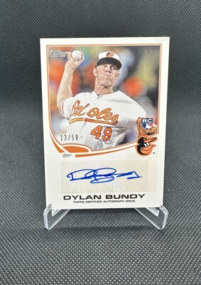2013 Topps Silver Slate Wrapper Redemption Auto Dylan Bundy #/50