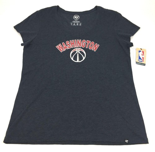 NBA Women's Washington Wizards Club '47 V-Neck Cap Sleeve Tee Fall Navy 