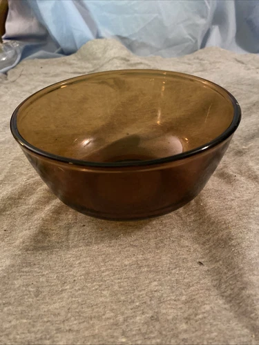 Anchor Hocking Fire King Amber Bowl Made in USA 6 Inches