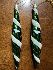 RARE North Dakota Fighting Hawks NCAA Blown Glass Ornaments by The Memory Co.