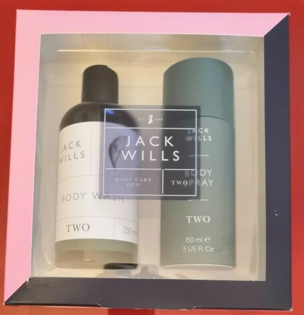 Jack Wills Two Body Care Duo for Men Body Wash 250ml & Body Spray 150ml