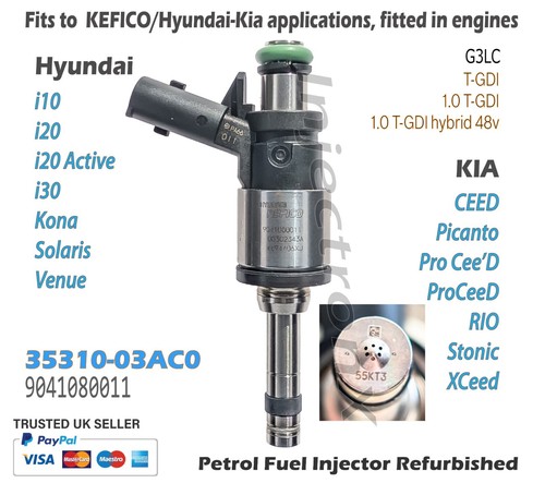 GDI Fuel Injector 35310-03AC0 for Hyundai KIA 1.0 T-GDI engines - 第 1/3 張圖片