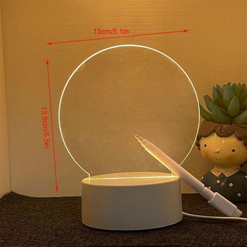 Luminous Erasable Acrylic Memo Board+ Pen- Romantic For Couple' Night Gift P8T3 - Picture 6 of 12