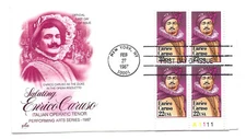 2250 Enrico Caruso ArtCraft plate block FDC