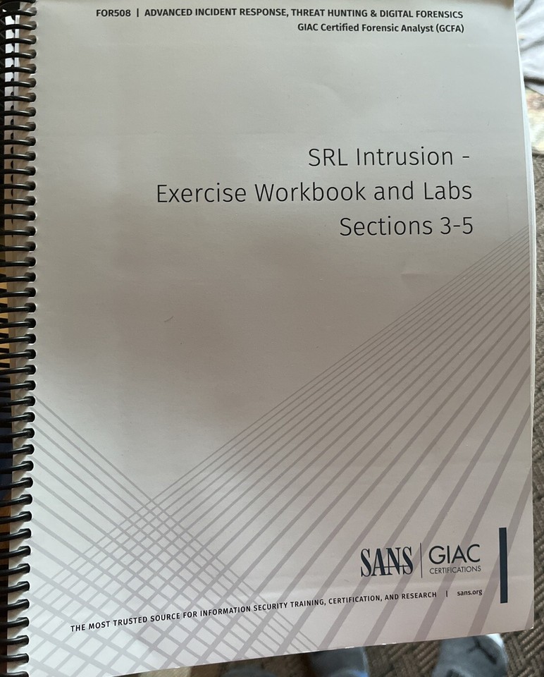 SANS FOR508 Forensics Course Books For GCFA Study Most Recent EBay sans-for508-forensics-course-books-for-gcfa-study-most-recent-ebay