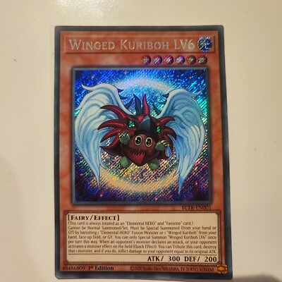 Yugioh Winged Kuriboh LV6 BLTR-EN001 Secret Rare English 1st Edition Hero Nm