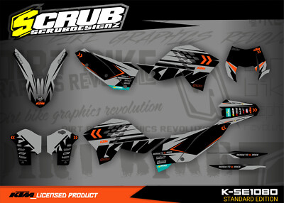 KTM Dekor EXC 125 200 250 300 400 450 530R 2008 2009 2010 2011 Aufkleber SCRUB