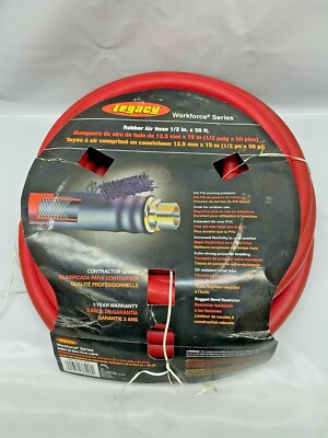 Legacy Workforce Series Rubber Air Hose, 1/2 in. x 50 ft., Part No. 61-3842
