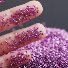 45 Gram Purple Glass Crushed Chips Irregular Shape Nail Art Tips  Storage Box