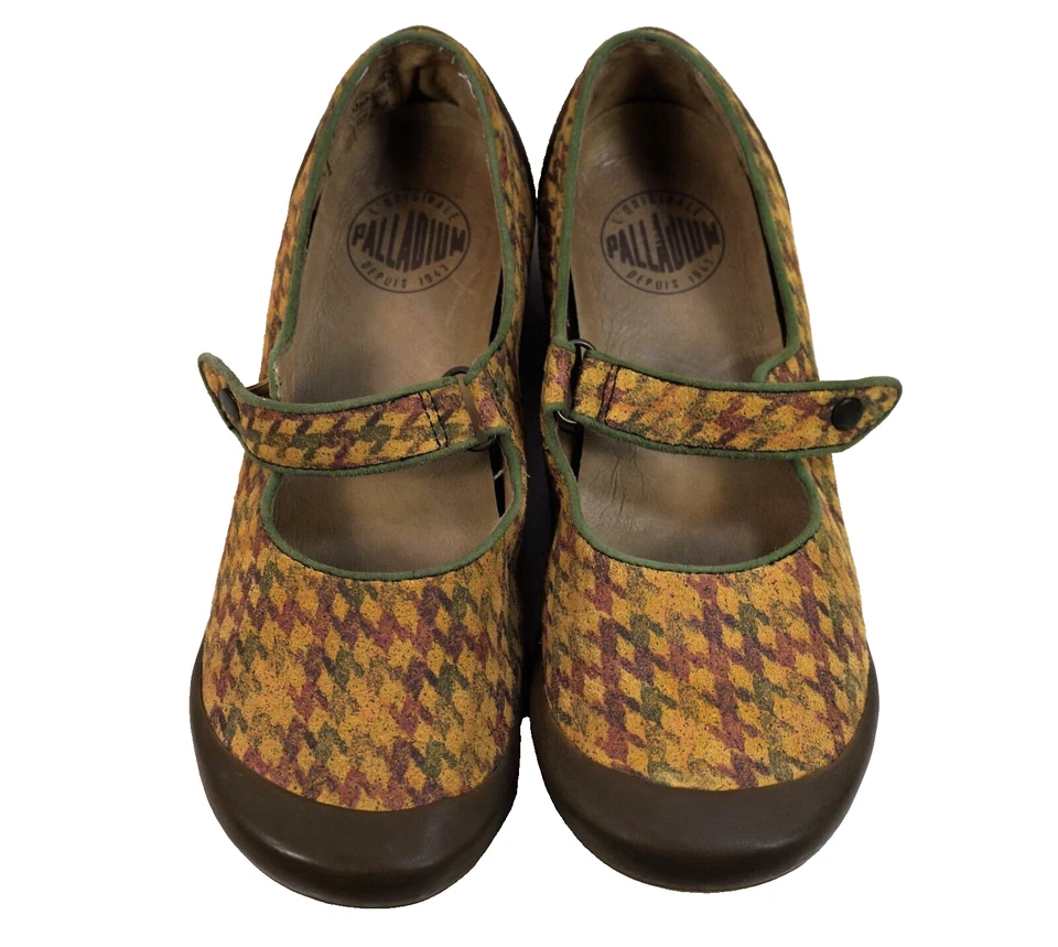 Zapato sin cordones PALLADIUM para mujer talla 8 cuero envejecido tostado punta de goma Mary Jane Foto 2 de 4