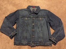 Youth Gap Dark Wash Jean Jacket Denim Coat Button Down Size XXL