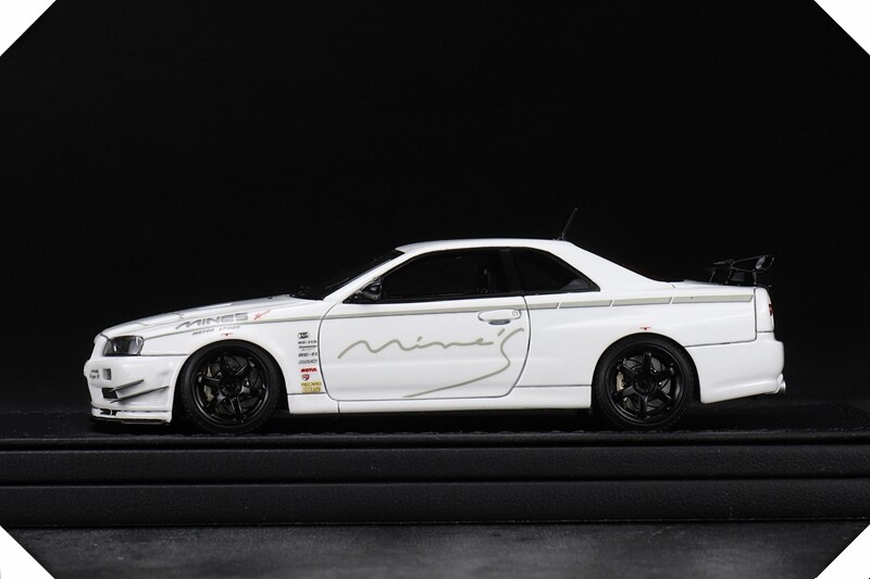 1 43 ACCENSIONE IG Nissan cieloline GTR R34 BBS LM MINIERA'S BIANCO .IG1811 1 43 ACCENSIONE IG Nissan cieloline GTR R34 BBS LM MINIERA'S BIANCO .IG1811