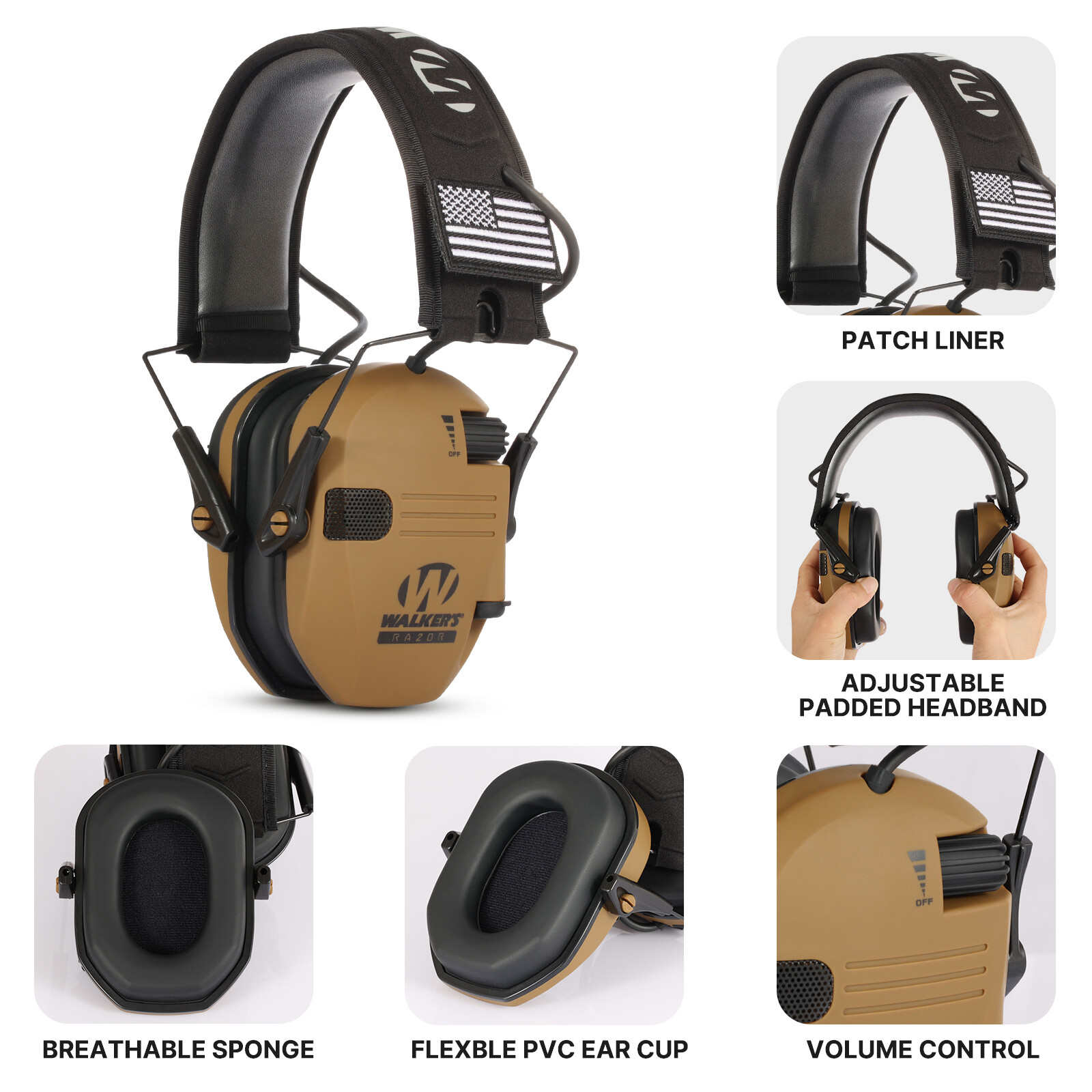 New Tactical Electronic Shooting Earmuffs for Anti-Noise Hearing Protection