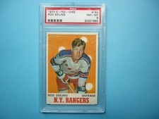 1970/71 O-PEE-CHEE NHL HOCKEY CARD #184 ROD SEILING PSA 8 NM/MINT SHARP+ OPC