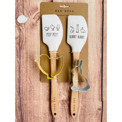Rae Dunn Silicone Spatula and Cookie Cutter Set of 2 Easter Peep Peep Hunny Bunn | eBay