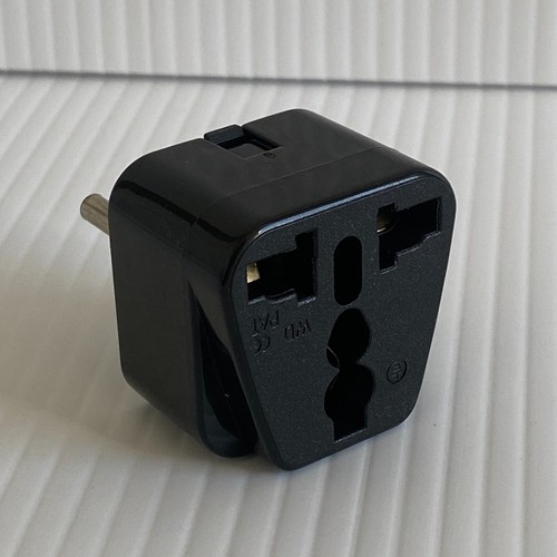 International Plug Adapter 3 Prong - Black