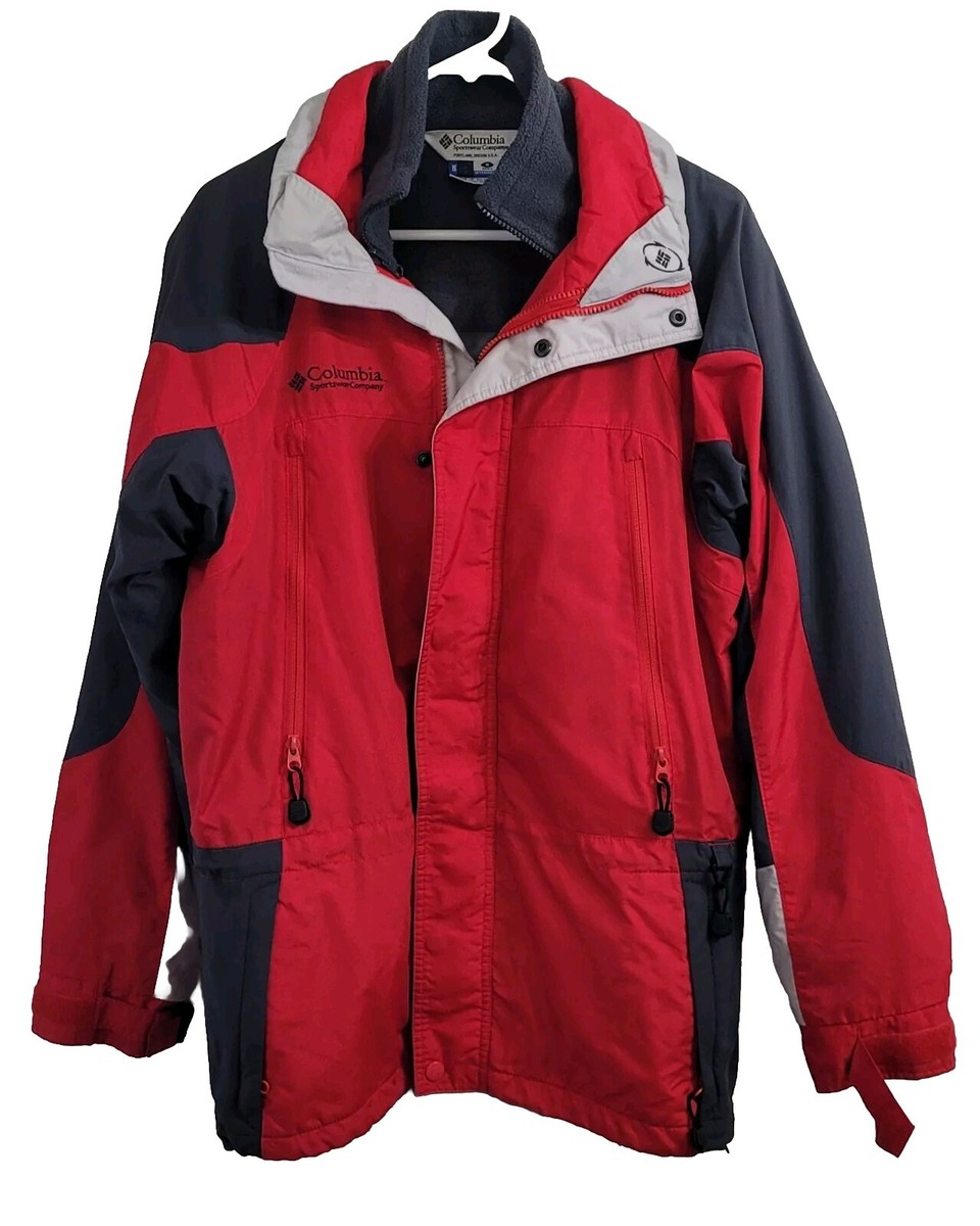 COLUMBIA Mens Small Winter Coat Removable Fleece Lined Ski Jacket