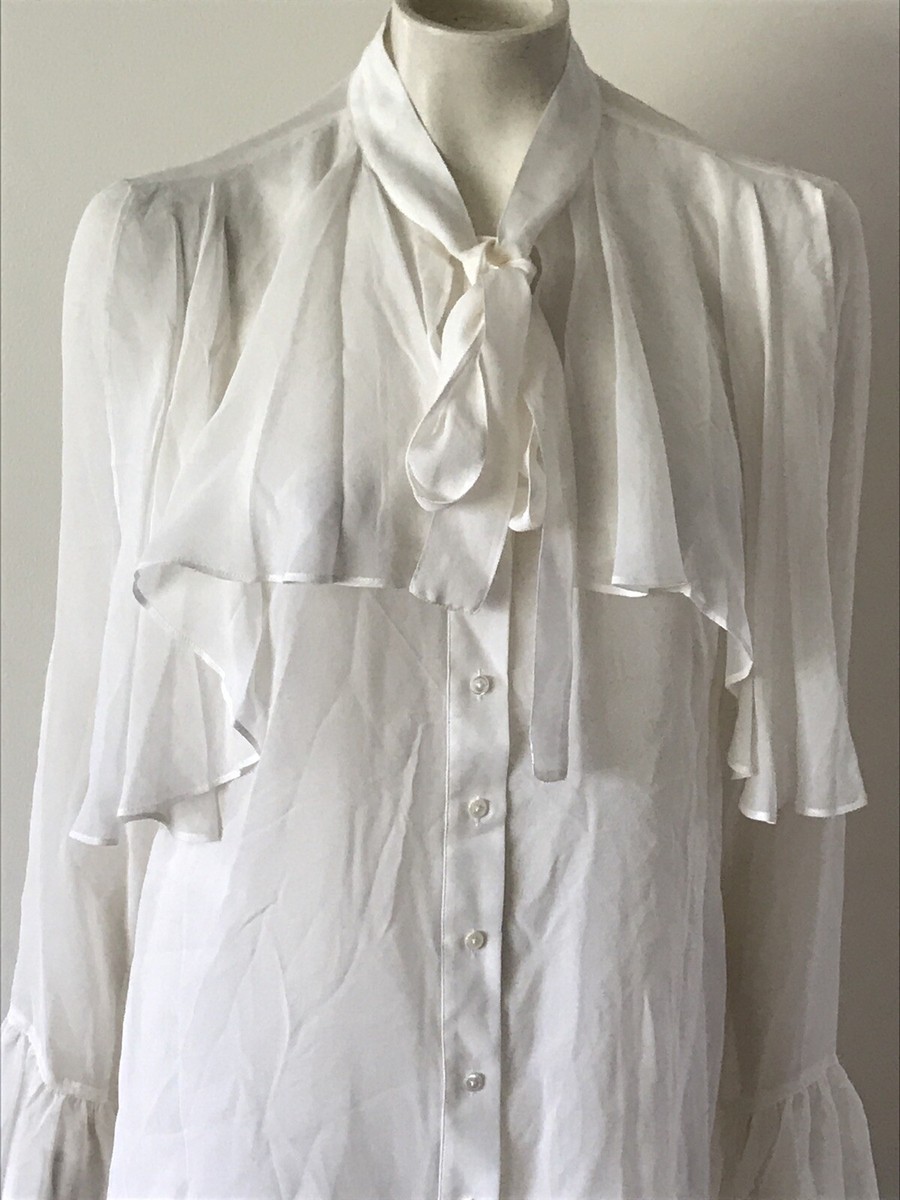 sheer over flare blouse（ivory） sheer over flare blouse – Acka online store
