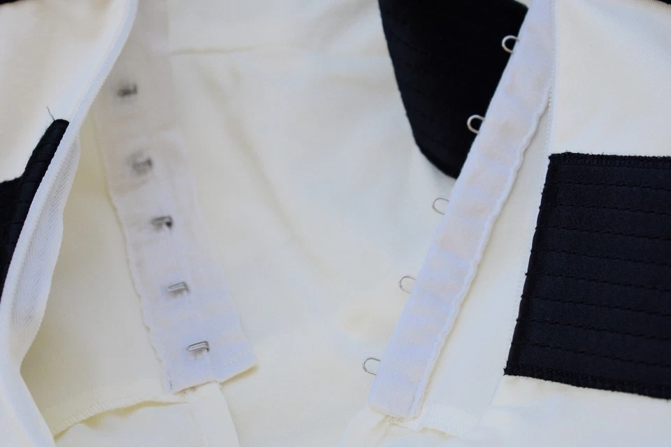 Robert Rodriguez черный/слоновой кости шелк атласное платье размер 2 на продажу rf - Изображение 3 из 4