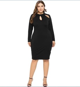 plus size long sleeve midi dress