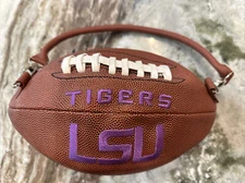 Yima, LSU Tigers Football Shaped Purse, OLCP, New w/ Tags, Pristine Condition