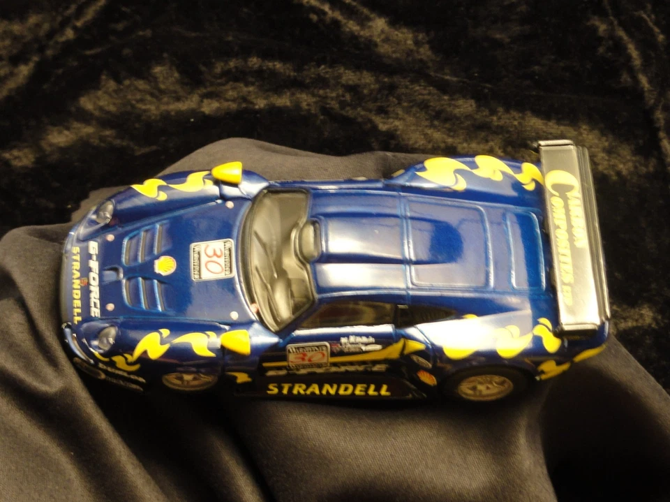 Alta Velocidad Porsche 911 GT1 Diecast modelo Mobil 1 librea de carrera escala 1/43 Foto 3 de 4