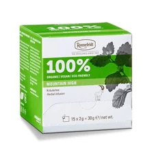Ronnefeldt 100% Mountain High. Herbal organic tea. Caffeine free. 15 tea bags