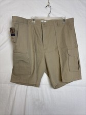Dockers Cargo Shorts Mens 44 Khaki Beige Tan Stretch Flex Waistband 10" Inseam