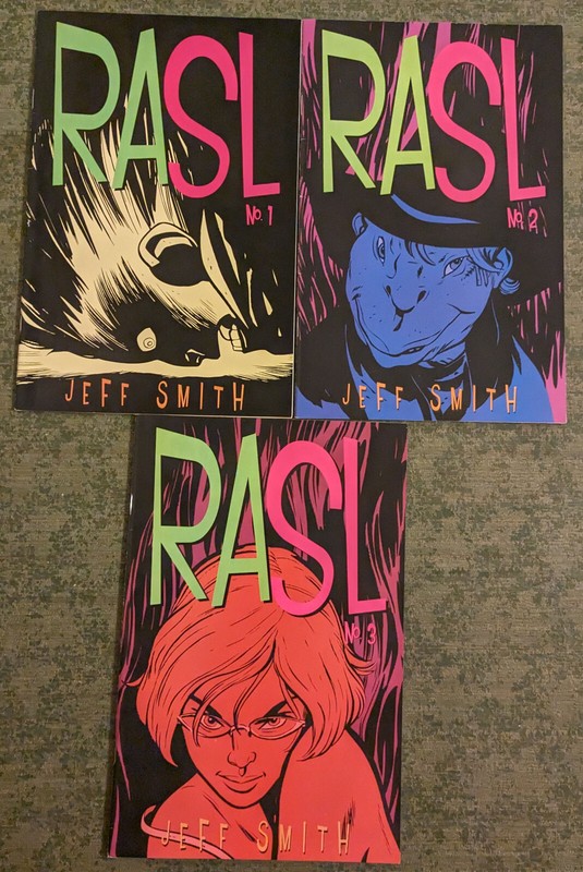 Lot of RASL #1 #2 #3 - 3 comic books - Jeff Smith - 2008 - Cartoon Books