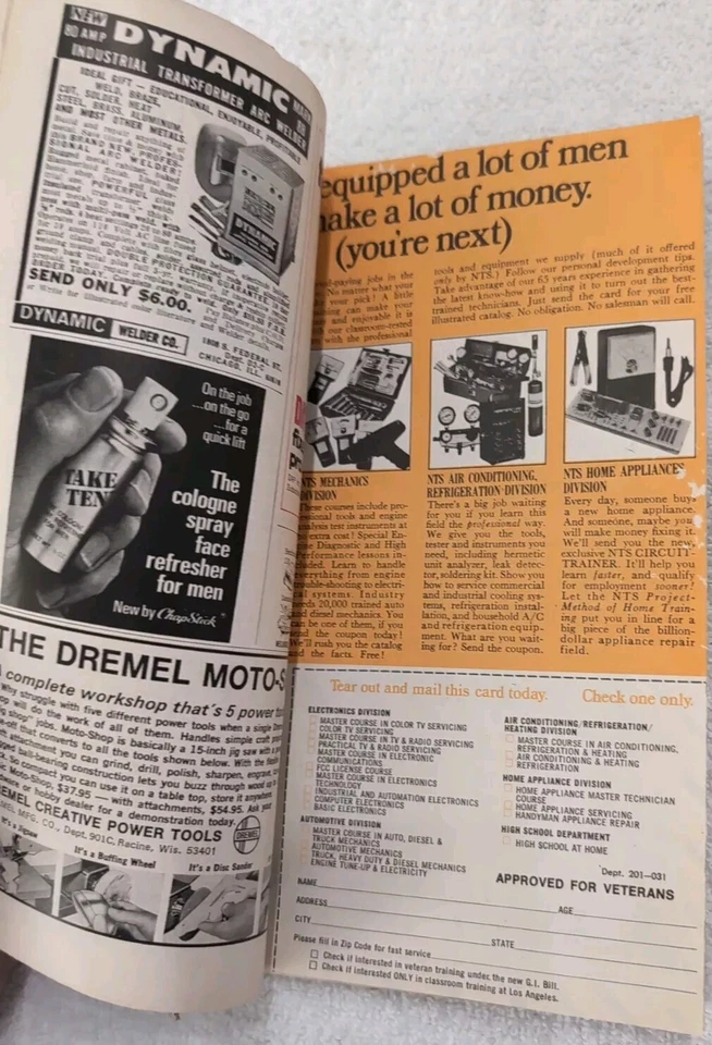 Винтажный иллюстрированный журнал Mechanix Popular Mechanics 1970-е лот из 2 очень хорошее состояние рукоделие - Изображение 4 из 4