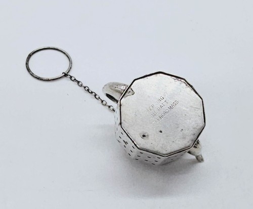 Colador infusor de té con forma de tetera de plata esterlina Amcraft Attleboro MA +19 gramos - Imagen 14 de 16