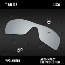 iROX Polarized Replacement Lenses for-Oakley Antix  - Silver