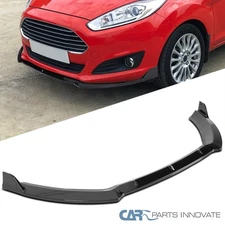 Fit 14-19 Ford Fiesta S SE Glossy Black PP Front Bumper Lip Spoiler Splitter Kit