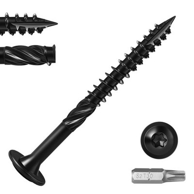 Lag Screws #14 x 2-1/2 Inch, (1lb, 45pcs) Heavy Duty Construction Structural ...