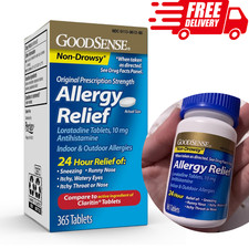 GoodSense Allergy Relief Loratadine 10mg 24-Hour Non-Drowsy Antihistamine 365 Ct